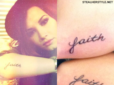 Demi Lovato "Faith" Tattoo Design